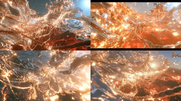 ue5 次世代 3d 游戏 cg 渲染，战场边缘：一座被斩断的浮桥断口，断裂木板与粗麻绳垂入翻涌暗红烟尘的深渊，桥的尽头空无一人，断口处夜风卷起碎布。绝望压抑氛围，冷灰天光斜射，景深压暗深渊，pbr 材质，8k 超高清。无文字，无水印。