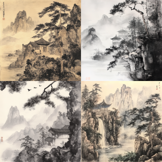 水墨山水画
