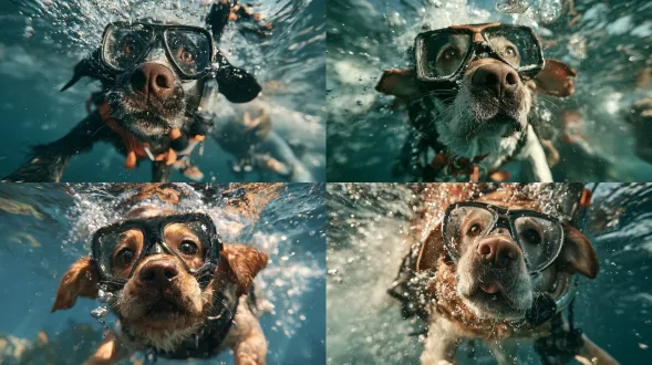 scuba diving labrador retriever underwater