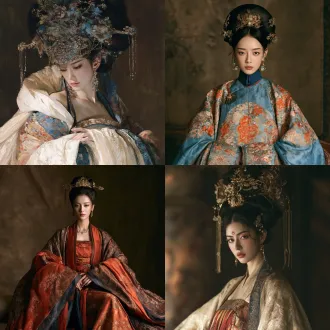 生精致古装美女