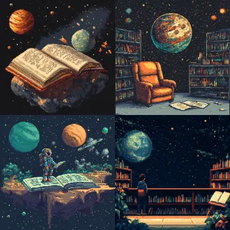 文游全宇宙：星球书页对话框像素风，多平台：橙光、易次元、steam、galgame图标融合
