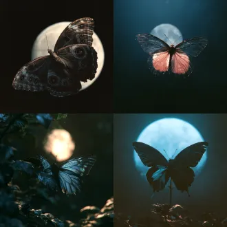 蝴蝶，月光