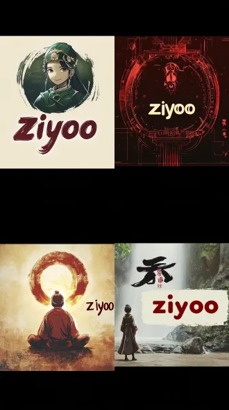 我做的实际内容是甲骨文作为青年一种新型心灵寄托方式的祈福与解压，品牌名字为“字宙ziyoo”，图1为我现在的logo的定稿，帮我生成内容上富有设计感的视觉海报