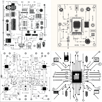 standard electronic schematic, black vector lines on white background. left to right signal path: mf52 10k ntc temperature sensor → ne555 schmitt trigger → logic control → s8050 drive for 5v active buzzer. function assignment for 5 pcs ne555: ne555-1 for schmitt trigger, ne555-2 for vco, ne555-3,ne555-4,ne555-5 for logic control. submodule: cd4026 counter decoder with 0.56 inch 1-digit common cathode 7-segment display, lm358 comparator, 50k multi-turn potentiometer, 1n4148 diode. dotted boxes separate each function block, clear 5v and gnd marks, neat wires, standard schematic symbols, engineering drawing