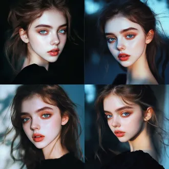 主题：高级感清透女性肖像，专业美妆摄影风格 姿态：正面视角（0°俯仰角），头部微抬5°，肩部自然下沉，锁骨舒展， 光影：5500k中性色温，120cm×120cm柔光箱45°侧前方打光，底部反光板补光，明暗比1:1.2，高光点集中于额头中央、鼻尖、苹果肌，无硬阴影 构图：1:1正方形构图，人物居中，面部占画面2/3，肩部占1/3，背景纯白留白40%，无任何杂物 色彩：主色调肤白（#f9e9dc）、纯白背景（#ffffff），辅助色低饱和珊瑚粉（#f8c8dc），饱和度<15%，对比度10-15 质感：皮肤保留细微毛孔，发丝根根分明，零表情神态（额头舒展、眼神平静凝视镜头），整体氛围： 禁用：过度磨皮、强阴影、浓妆、背景虚化、夸张表情、冷色调偏移