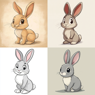 生成一张兔子简笔画
