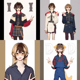 生成q版人物，要求保留人物特色，衣服颜色