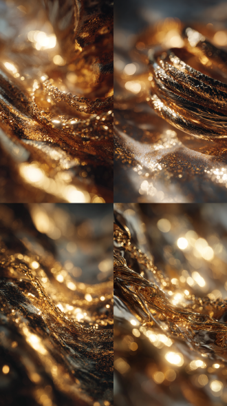 金属光影质感，黄金珠宝，光影背景，抽象纹理