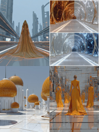 3d效果图，未来科技感，立体透视，虚拟空间，数字艺术风格，霓虹色彩，光线追踪，全景环境，几何结构，金属质感，透明材质，动态视角，抽象元素，冷色调，沉浸式体验，极简主义，高细节渲染，空间层次感，科幻氛围，视觉冲击力。