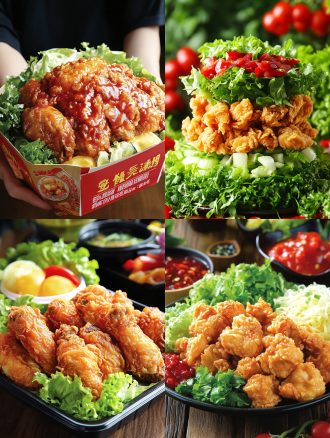 脆皮手撕鸡,手推车广告