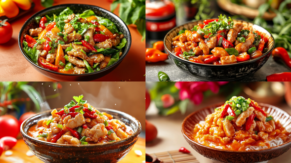 橘黄色的底，中保留中间的菜。