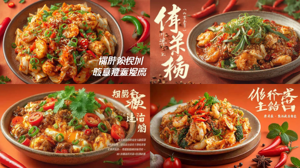 橘黄色的底，中保留中间的菜。