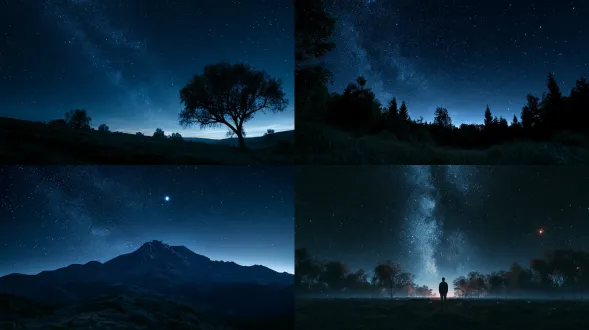 those stars twinkling in the dark night are the guidance given to us by life, high detail, high quality, high resolution, masterpiece photography
