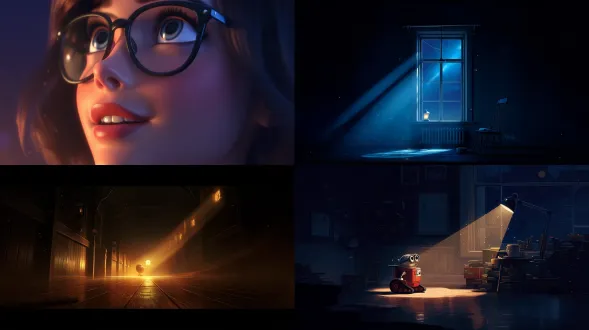 它們告訴我們，即使在最黑暗的時刻，依然有光明可尋，pixar style，高細節，高品質，高解析度，大師級攝影