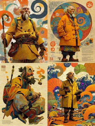 an old man tieguai li from chinese ancient mythology