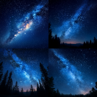 星空，深蓝底色