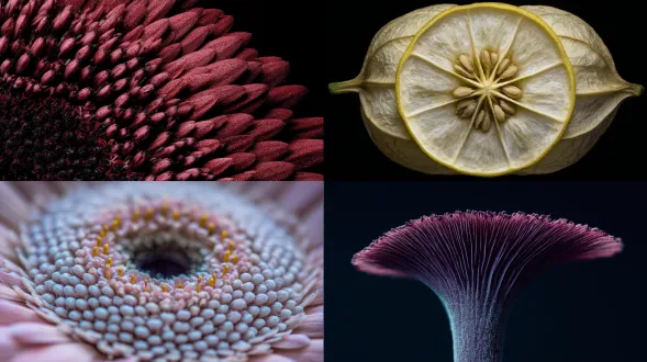 一朵花的切片。