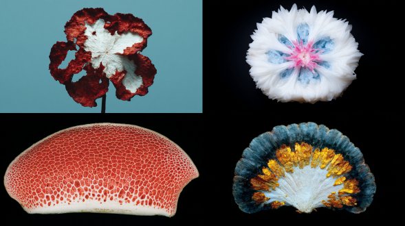 一朵花的切片。