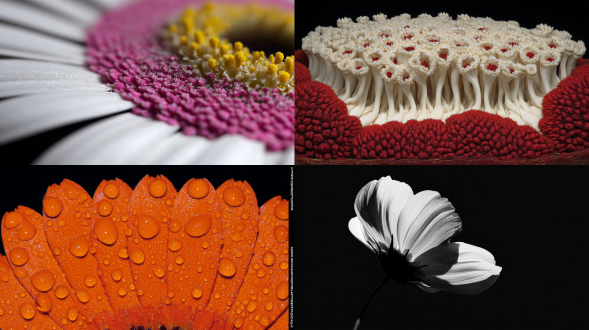 一朵花的切片。