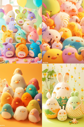 拟人化游戏蛋仔派对毛绒玩具，游戏蛋仔派对里的小蛋仔们