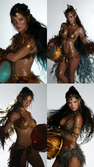 victoria’s secret angel on the show 2050，电影灯光，干净的背景趋势，8k smooth。