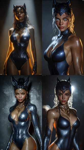 victoria’s secret angel on the show 2080，电影灯光，画质清晰，电影画质，干净的背景趋势，8k smooth。