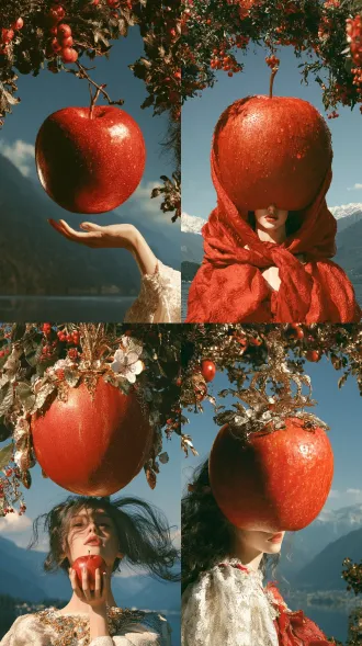 去掉图片里的苹果，其他不变