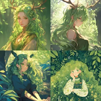 infp绿色森系少女