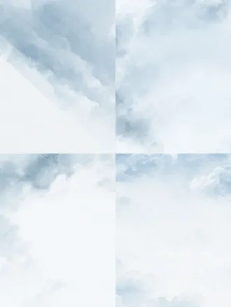 主视觉云纹文档图：现代东方水墨风格，半透明云纹流线包裹淡墨文档轮廓，对角线构图，大篇幅留白，生宣纸纤维质感，墨色浓淡渐变，无多余装饰元素，商务浅蓝灰主色调，适配企业彩页主视觉