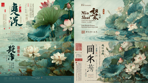 主题为"小暑"，厚涂油画风格，标题左侧中间有复古印章字体，下方文字“荷漾夏露 清风化凉”，左侧标注“二十四节气”，荷花荷叶背景，水波纹理，淡雅色调，中国风，对称构图，柔和光线，传统书法字体，宁静感，青绿色调，清凉氛围，古典印章，细腻笔触，优雅布局，文字字体: 书法体，效果: 油画，效果: 油画，整体画面：干净整洁，尺寸：16：9，