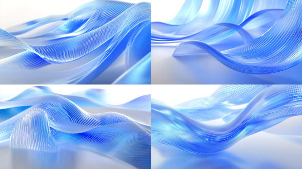 blue lines and abstract background, gradient color scheme, minimalist style, flat design in the style of raphael lacoste, 3d rendering, high resolution