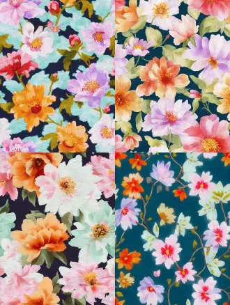 seamless repeating jacobean embroidery floral pattern, deep navy blue background, vintage hand stitched peony and scrolling curvy vine botanical motifs, muted dusty pink, off white cream, warm ochre gold, soft slate grey low saturation color palette, realistic embroidery thread texture, fine detailed cross stitch grain, classic traditional home textile wallpaper style, flat 2d design, no perspective, no extra shadow
