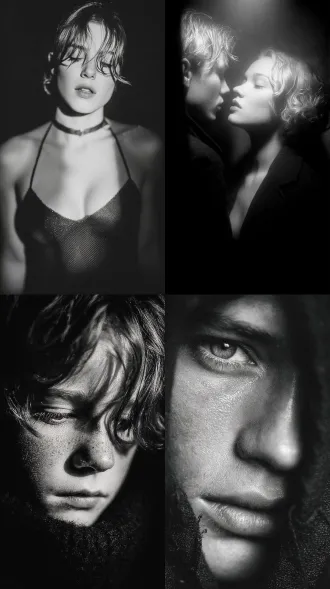 情绪照片，黑白，胶片，大师作品，暗调，灯光