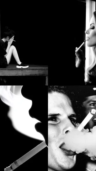 女人，香烟，钞票，大师风格，黑白胶片，暗调背景，柔和侧光，高对比度，中性色调，经典构图，深沉氛围，自然光影，人物特写，微妙阴影，胶片噪点，情感传达，静谧场景，高光细节，深邃表情，艺术摄影，高锐度，暗角效果，情绪张力。