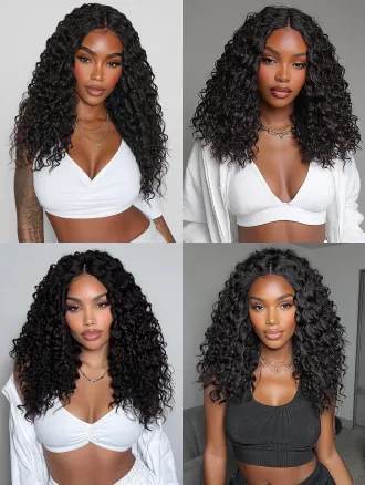 african woman, short wave-like curls, with brown color, the length of the hair reaches the position of the model's chest, full-body photo, showing the top and pants, her style is like her instagram photos, correct only elements that appear broken or al-distorted while preserving the subject's identity, preserve authentic asymmetry and avoid artificial glow, over-sharpening, or plastic shine, realistic