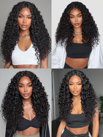african woman, short wave-like curls, with brown color, the length of the hair reaches the position of the model's chest, full-body photo, showing the top and pants, her style is like her instagram photos, correct only elements that appear broken or al-distorted while preserving the subject's identity, preserve authentic asymmetry and avoid artificial glow, over-sharpening, or plastic shine, realistic