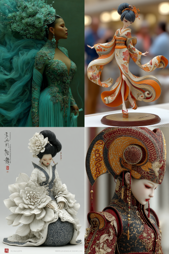 其形也，翩若惊鸿，婉若游龙。荣曜秋菊，华茂春松。髣髴兮若轻云之蔽月，飘飖兮若流风之回雪。远而望之，皎若太阳升朝霞；迫而察之，灼若芙蕖出渌波。秾纤得衷，修短合度。肩若削成，腰如约素。延颈秀项，皓质呈露。芳泽无加，铅华弗御。云髻峨峨，修眉联娟。丹唇外朗，皓齿内鲜，明眸善睐，靥辅承权。瑰姿艳逸，仪静体闲。柔情绰态，媚于语言。奇服旷世，骨像应图。披罗衣之璀粲兮，珥瑶碧之华琚。戴金翠之首饰，缀明珠以耀躯。践远游之文履，曳雾绡之轻裾。微幽兰之芳蔼兮，步踟蹰于山隅。