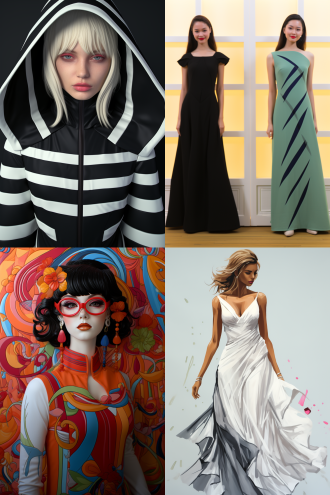 线稿时装转为真实产品