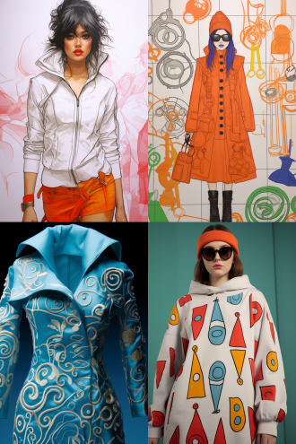 线稿时装转为真实产品