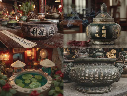 香炉绿酒红茶，故人重相见，宴席未散。 暖袖拂灯影，幽幽素馨兰。 已写尽、万恨千愁，浮名抛、桃花落仙潭。 暮色浓、种字耕图，金粉阑干。