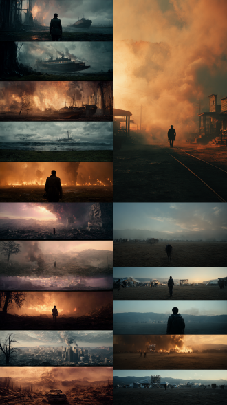 电影摄影杰作，奥斯卡级画面，实拍质感，好莱坞末世史诗