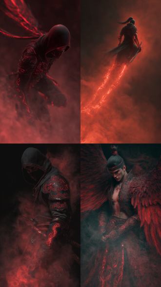 遵循着古老的凤凰契约，暗影刺客与黑曜的传说合为一体。他并非在飞行，而是驾驭着由涅槃余烬构成的雾化领域，在暗夜中漂浮不定。极致渲染下，他肩甲处流转的暗红纹路，宛若冷却的熔岩。最终，他自空中发起的伏击，也如神话再临，是黑曜凤凰向尘世投下的一道破碎阴影。