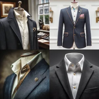 一件职业套装上装，小西领，白色衬衫内衬，外套是藏青色，简洁精炼时尚，适合身份证头像照片