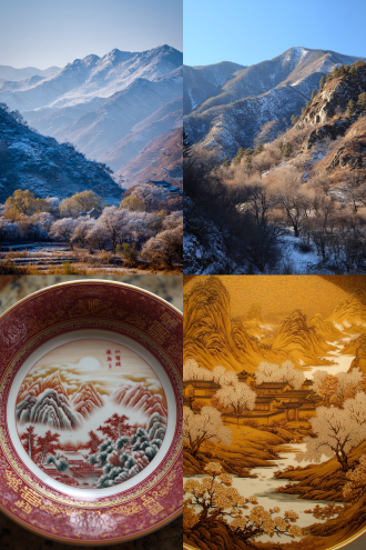 气流凝霜忽屏息，春山重叠无痕。 天地粉墨涂苍黄。 盘中奇巧，锦字回文，何处是罗城？ 焦桐裂帛传天籁， 云中可闻星月共语。 雪落无声送清秋， 寒梅着色，芝兰袖香，此刻成永恒。