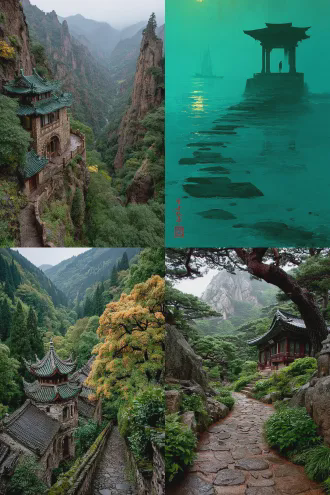 春山叠翠，秋水皱眉，长亭送别。 瞳孔云过雨落，想当初，形从影随。 数载同研共笔，缘深情难解。 启明星，遥指苍穹，扬帆向海志远方。 孤勇止不住流年，浪淘尽，多少代豪杰？ 九剑睥睨江湖，走偏锋，独行无邪。 灯盏明灭，檐角风铃时光摇碎。 掌纹镌刻成冰裂，临摹已泛黄。