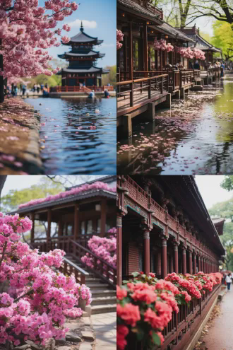 长虹倒吸卧花榭，白水听涛。 泉香酒冽，玉龙下凡鳞甲吹雪。 朔风寒，铜骨脊梁铁。 滇池悬，明珠金沙。 流苏胆，古道茶马，木府土司城阙。