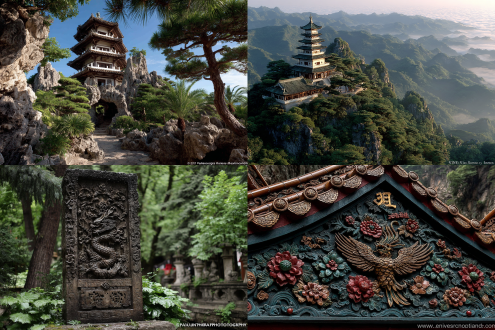 犹记，六脉神剑，凌波微步，苍生佛法不负，入天龙八部。 石林矗白塔，妙法莲华。凤尾蕉绿，松竹入虚空，花飞雀舞。