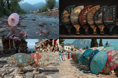 乳扇蜡染，过桥米线，丽江束河官渡。 人间游，寻几回圆缺？ 苍山落云海，临水照冰鉴，醉神抚仙，蝴蝶会树约。