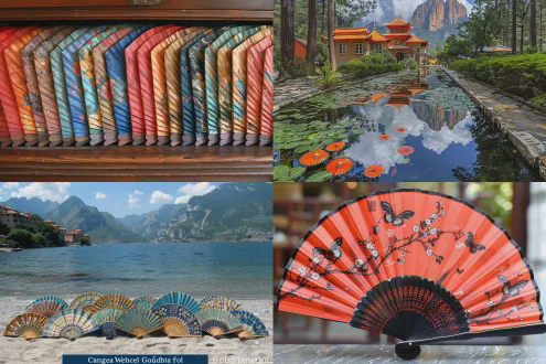 乳扇蜡染，过桥米线，丽江束河官渡。 人间游，寻几回圆缺？ 苍山落云海，临水照冰鉴，醉神抚仙，蝴蝶会树约。