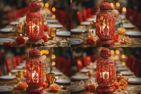 一盏精美的花灯特写，灯笼上写着一首灯谜，从左到右从上到下竖写，分成五行字：“一颗又一颗，零点零点醒。一加一二十，零丁洋飘零。打传统美食一。”高清背光摄影，喜庆，繁华，艺术，黑夜背景，光影。